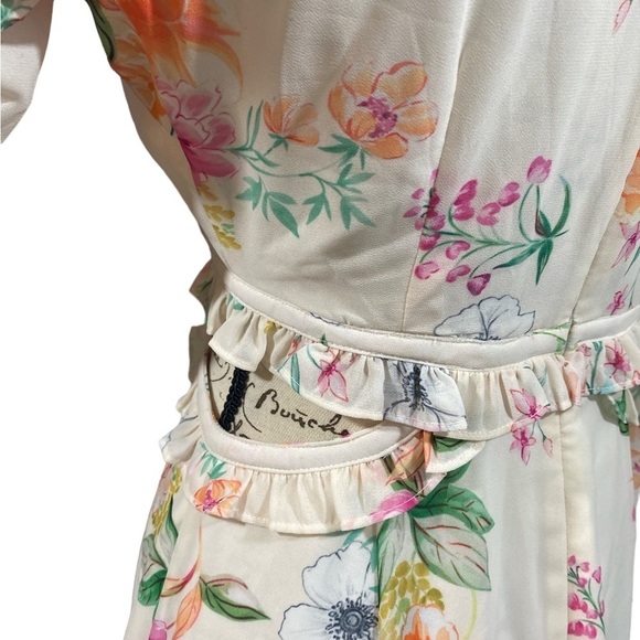 Yumi Kim Spring Floral Long Sleeve Maxi Dress With Open Sides Small - Picture 5 of 8